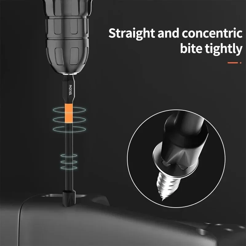 Non-slip Cross Screwdriver 25-150mm Strong Magnetic Batch Head PH2 CrossScrewdriver Set Impact Drill Bit Screw Alloy Steel