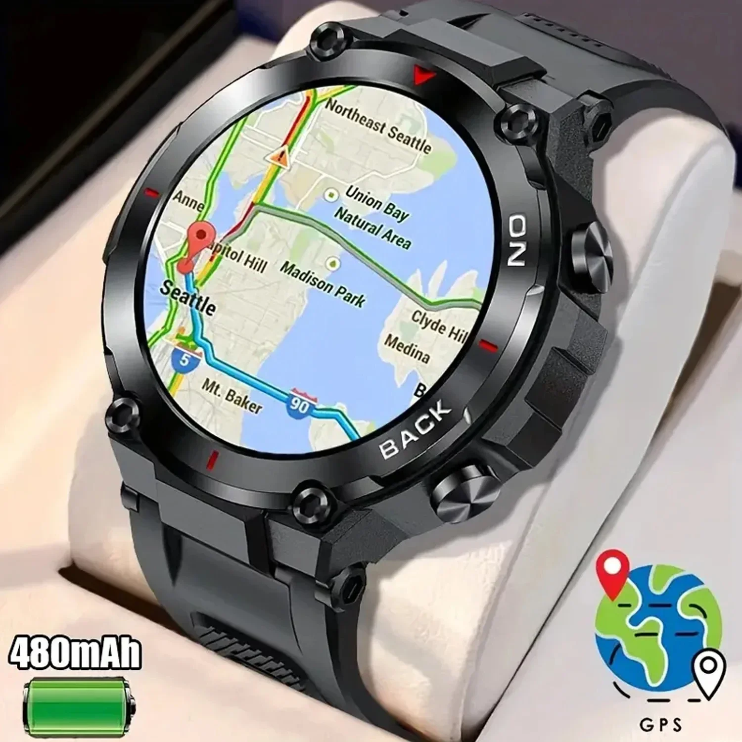 New GPS Position Men Smart Watch Military Outdoor Sport Fitness Super Long Standby Smartwatch IP68 Swimming Man Watch For Xiaomi