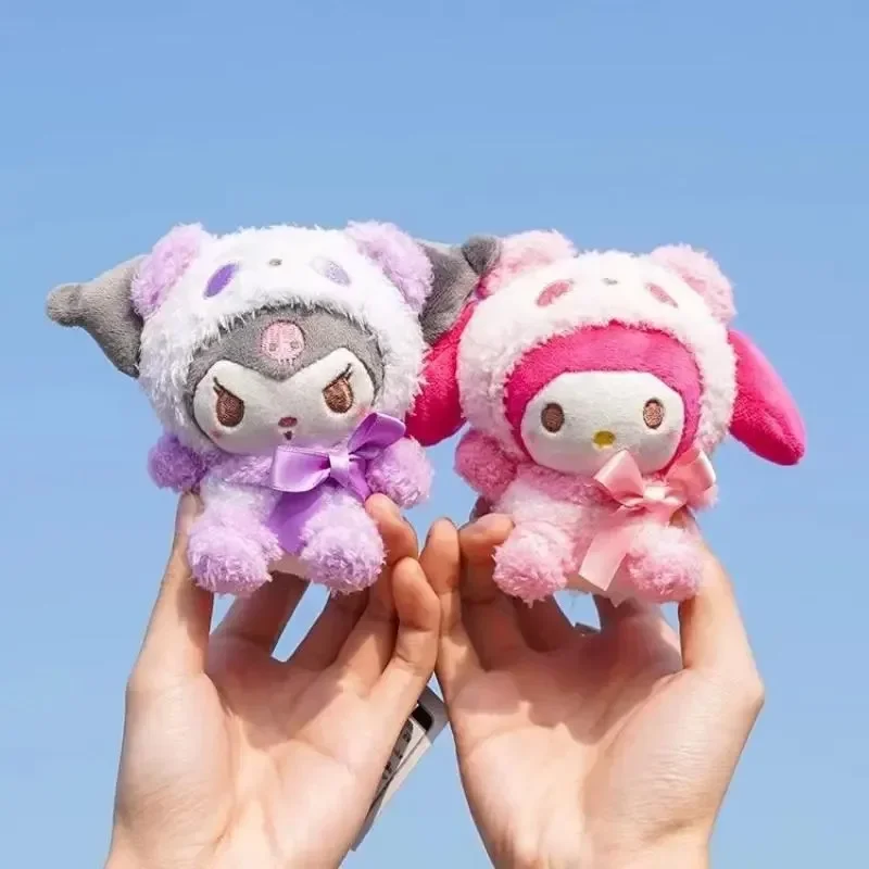 Kawaii سانريو المفاتيح أفخم أنيمي كورومي دمية كيرينغ مرحبا كيتي بلوشي سينامورول سلاسل المفاتيح حقيبة قلادة لعبة هدية للفتيات