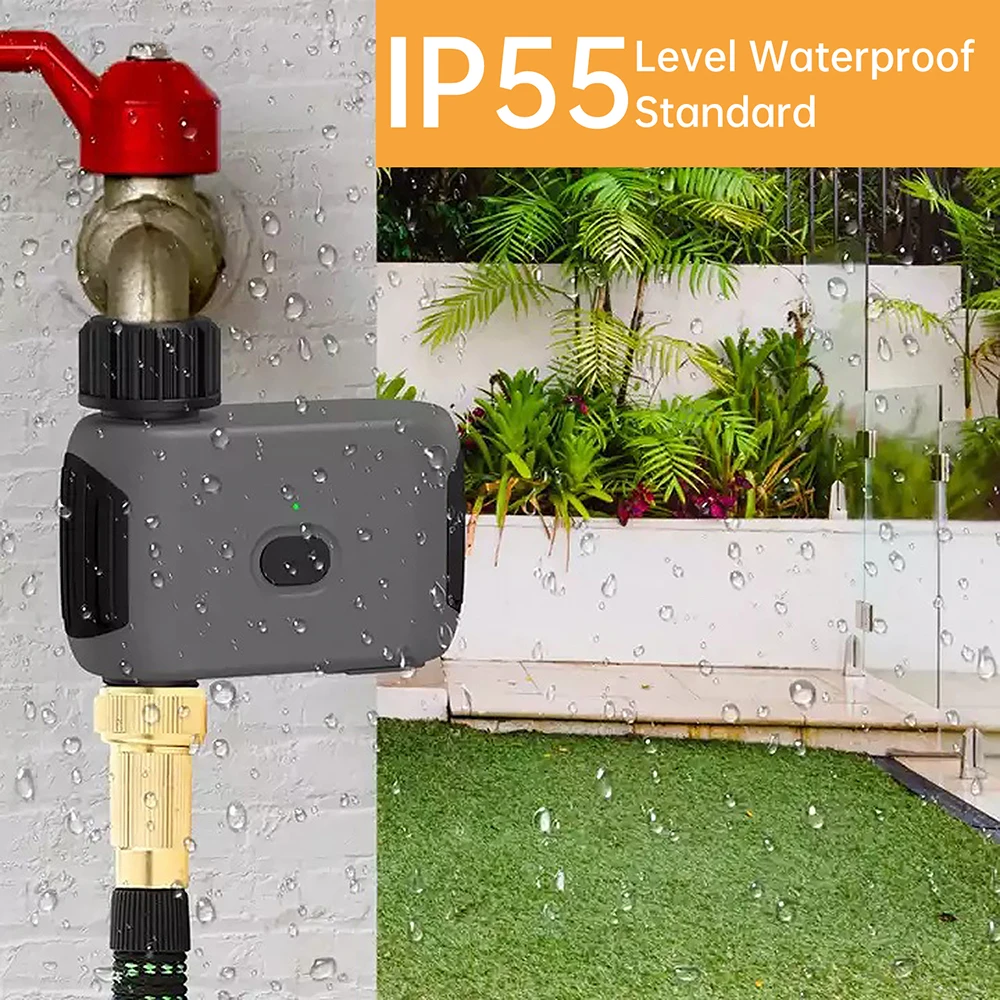 

2.4G WIFI Automatic Water Timer Intelligent Irrigation Watering System Sprinkler Timer Garden Programmer Equipment IP55