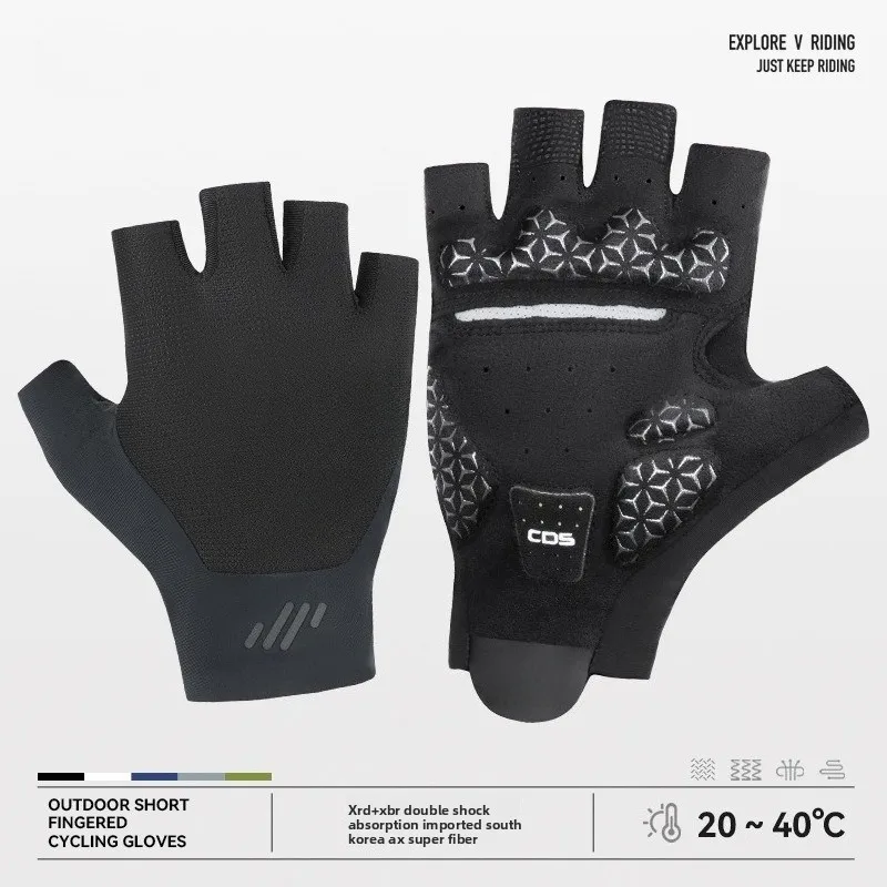 

Road Bike Riding Gloves Short Finger Summer Men Professional Bicycles Half Finger Bicycle Equipment Anti-skid Shock Absorption