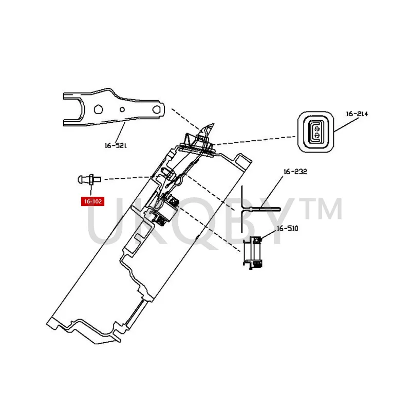 PC1116102M1 Suitable for Haima 3 and Fumeilai 3 generations Clutch fork screw clutch release fork pin