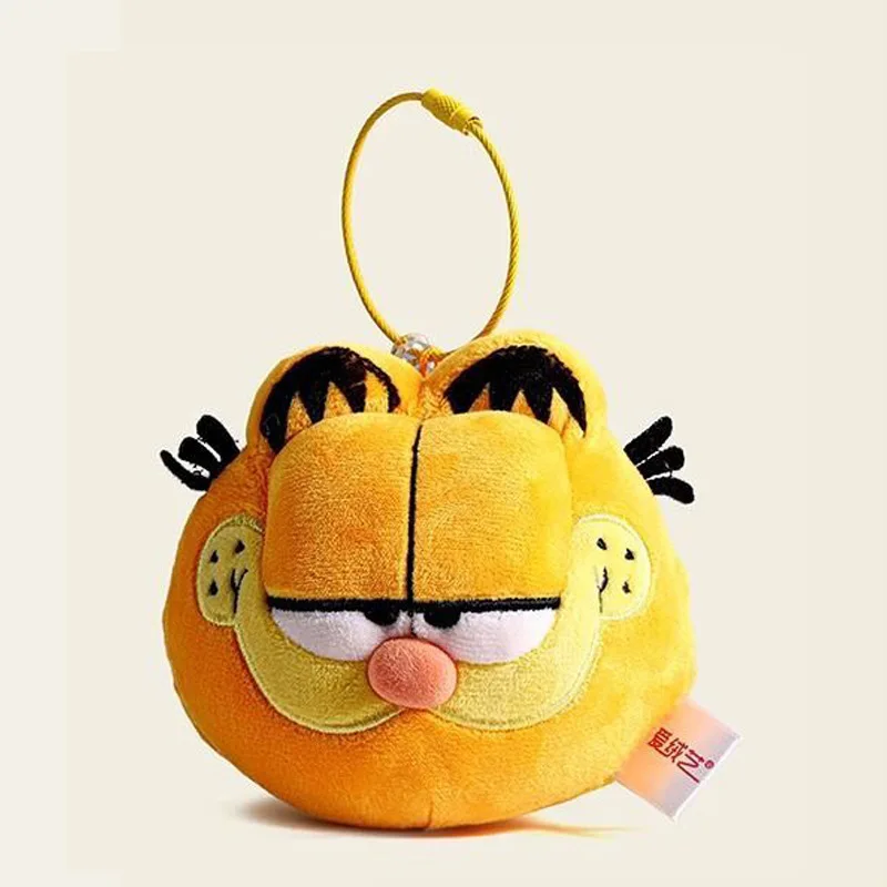 Kawaii Garfield juguete de peluche colgante llavero de coche lindo gato regordete naranja bolsa de auriculares esponjosa Odie dibujos animados Anime monedero regalos