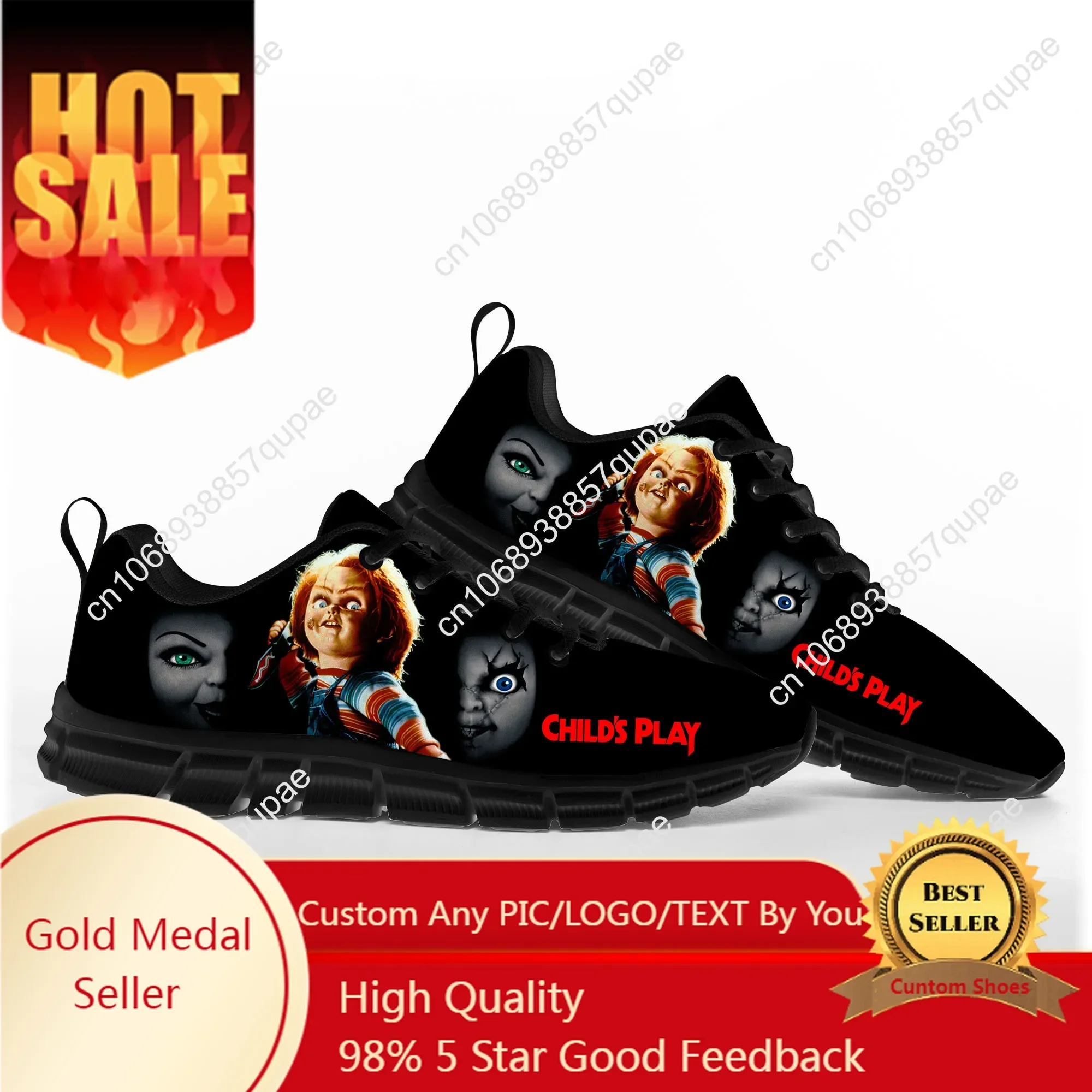 

Horror Movie Childs Play Chucky Sports Shoes Mens Womens Teenager Kids Children Sneakers Casual Custom High Quality Couple Shoes