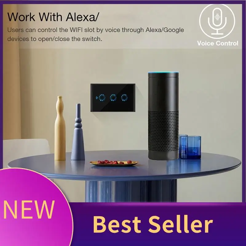 

M07K-Contact Light Switch Wifi Smart Home Wall Switch US/ AU Standard For Google Home Alexa Smart Life APP