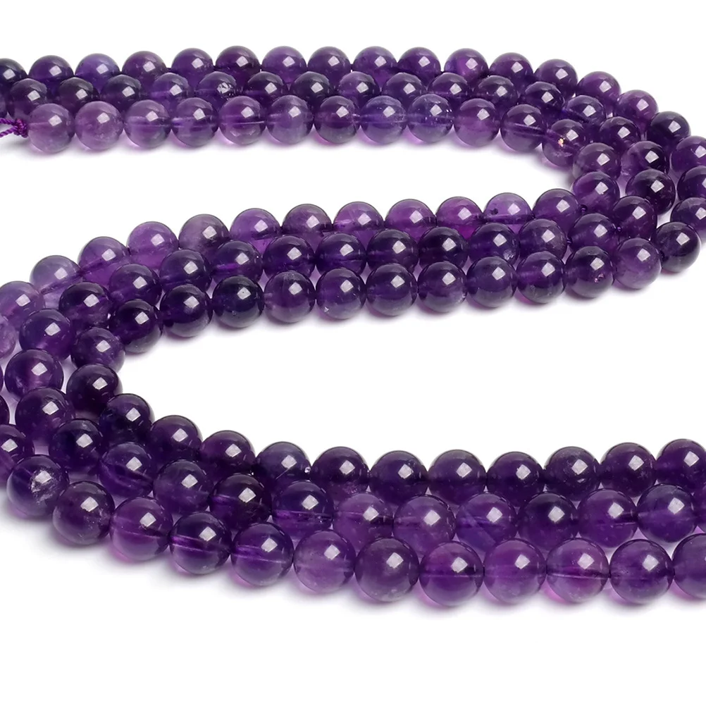 

2pcs Purple Amethyst Loose Beads Natural Gemstone For Jewelry Making Diy Craft Necklace Bracelet Earrings Decor Beading