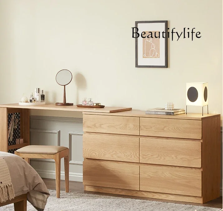 

N19 Комод в скандинавском минималистичном стиле из массива дерева, ультратонкий, современный, для спальни, прикроватный шкафчик для хранения