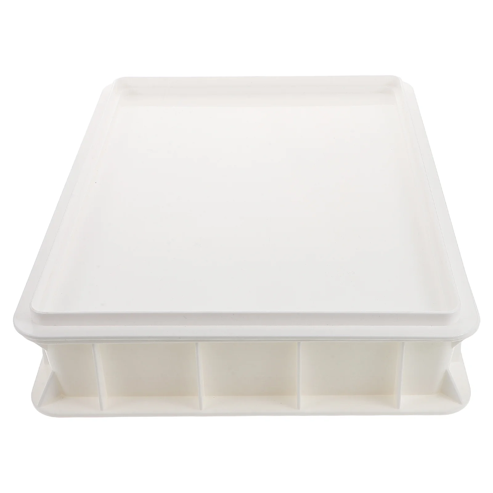 

Dough Protection Box Pizza Proofer for Home Storage White Plastic Proofing Tray with Lid