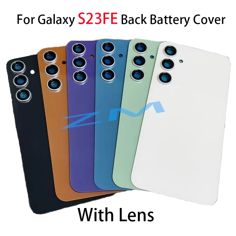 For Samsung Galaxy S23 FE S23FE Back Battery Cover Glass Door Rear Housing Cover Case Replacement for Galaxy S23FE S711 SM-S711B