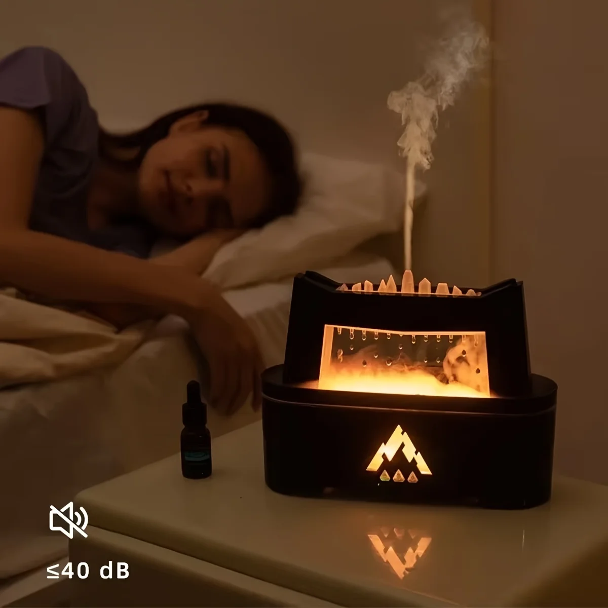 مرطب ناشر رائحة المطر السحابي ، موزع الزيت العطري ، أصوات قطرة الماء ، اللهب والضوء الأزرق ، تصميم قطرة المطر ، ، أونصة