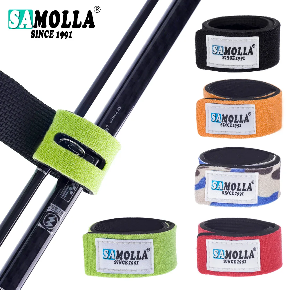 Fishing Rod Strap Tackle Rod Tie Holder Strap Belt Tackle Elastic Wrap Band Pole Fastener Ties Outdoor Tools Accessories