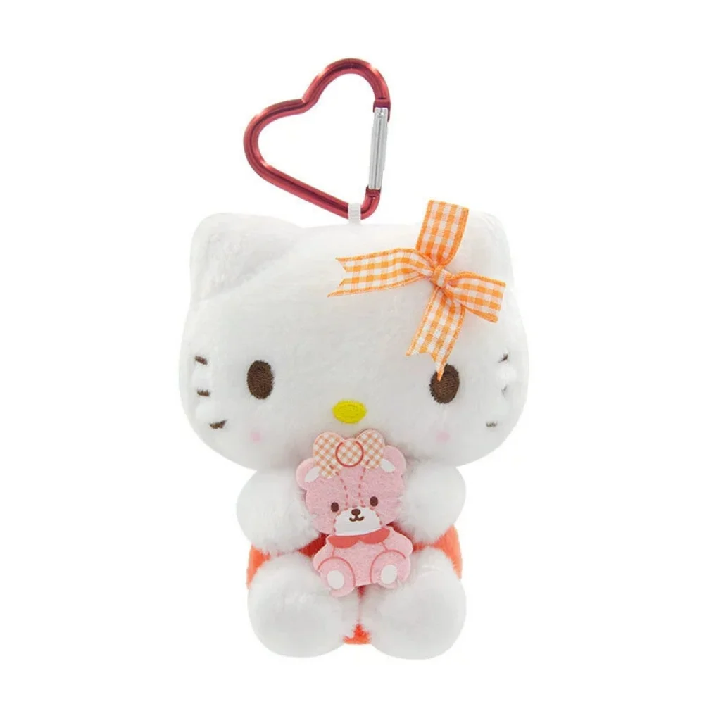 12cm Genuin Sanrio My Melody Kuromi Cinnamoroll Kt Cat Plush Toy Anime Stuffed Animals Keychains Small Gifts For Girls