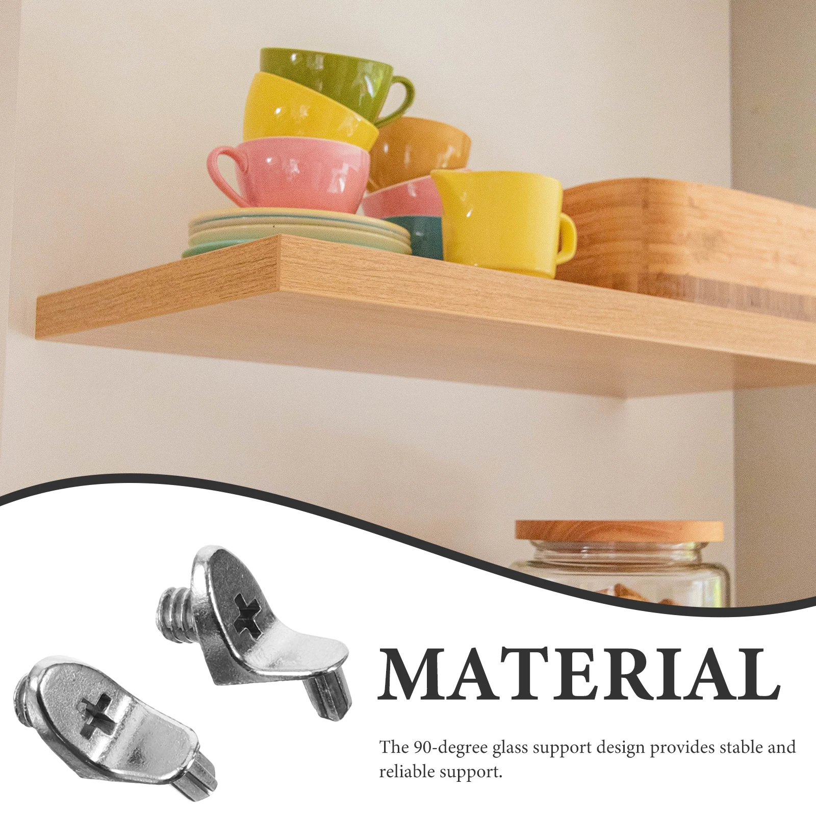 

10pcs Alloy Shelf Supports Durable 90-degree Glass Design Cabinet Pegs Pins for Wood Shelves Sturdy Material Storage Solution
