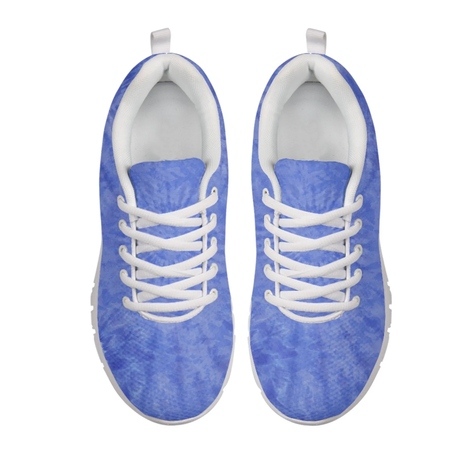 Coloranimal Blue Tie Dye Pattern 2026 Trending Lace Up Sports Tennis Shoes Mesh & EVA Sole Sports Trainers Fitness Shoes