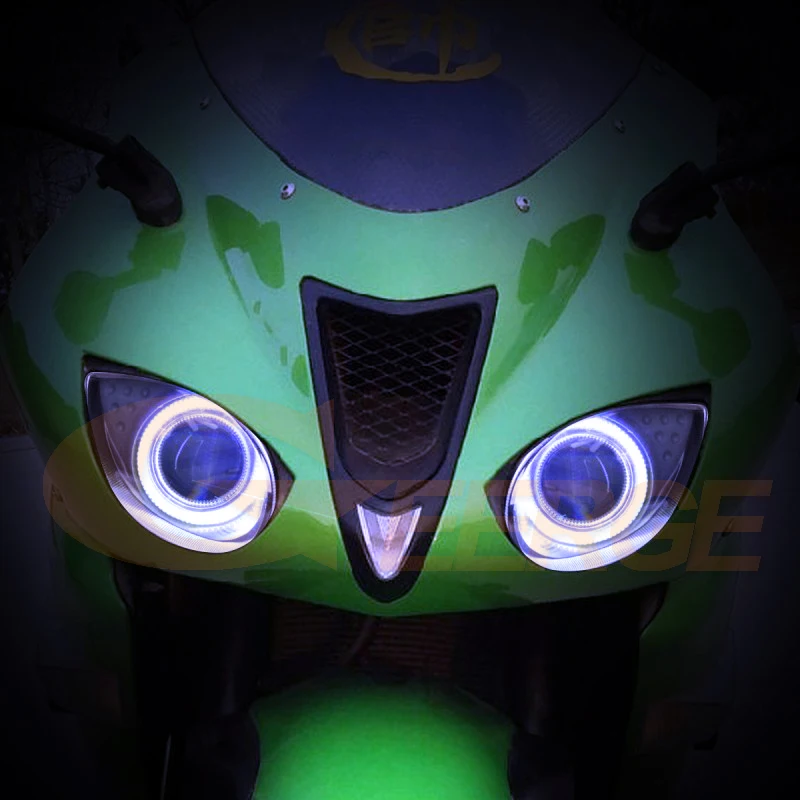 For Kawasaki Ninja zx-6r zx6r zx600 07 08 zx-10r zx10r zx10 06 07 Excellent Ultra Bright COB Led Angel Eyes Kit Halo Rings