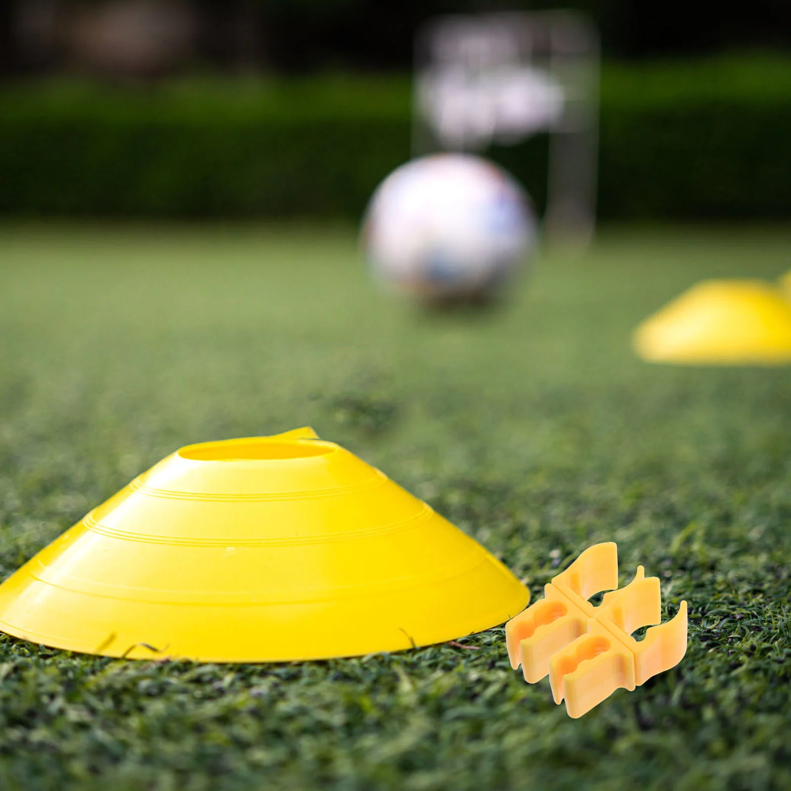 10 Pcs Football Buckle Rubber Cones Flag Pole Rope Replacement Floor Dots for Classroom Carpet Spots Soccer Markers