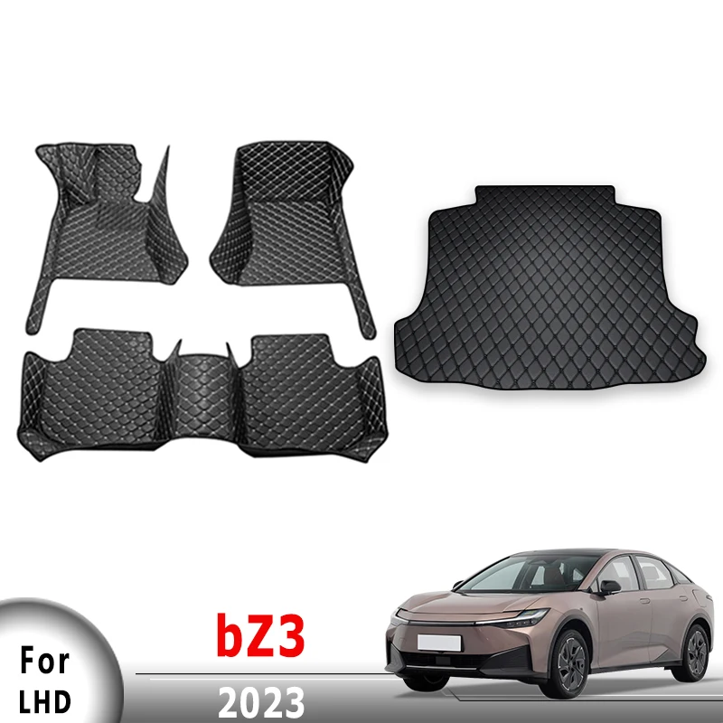 

Автомобильные коврики, ковры в багажник для Toyota bZ3 2023, чехлы, продукты, аксессуары для салона автомобиля, подушечки для ног, водонепроницаемая защита педали