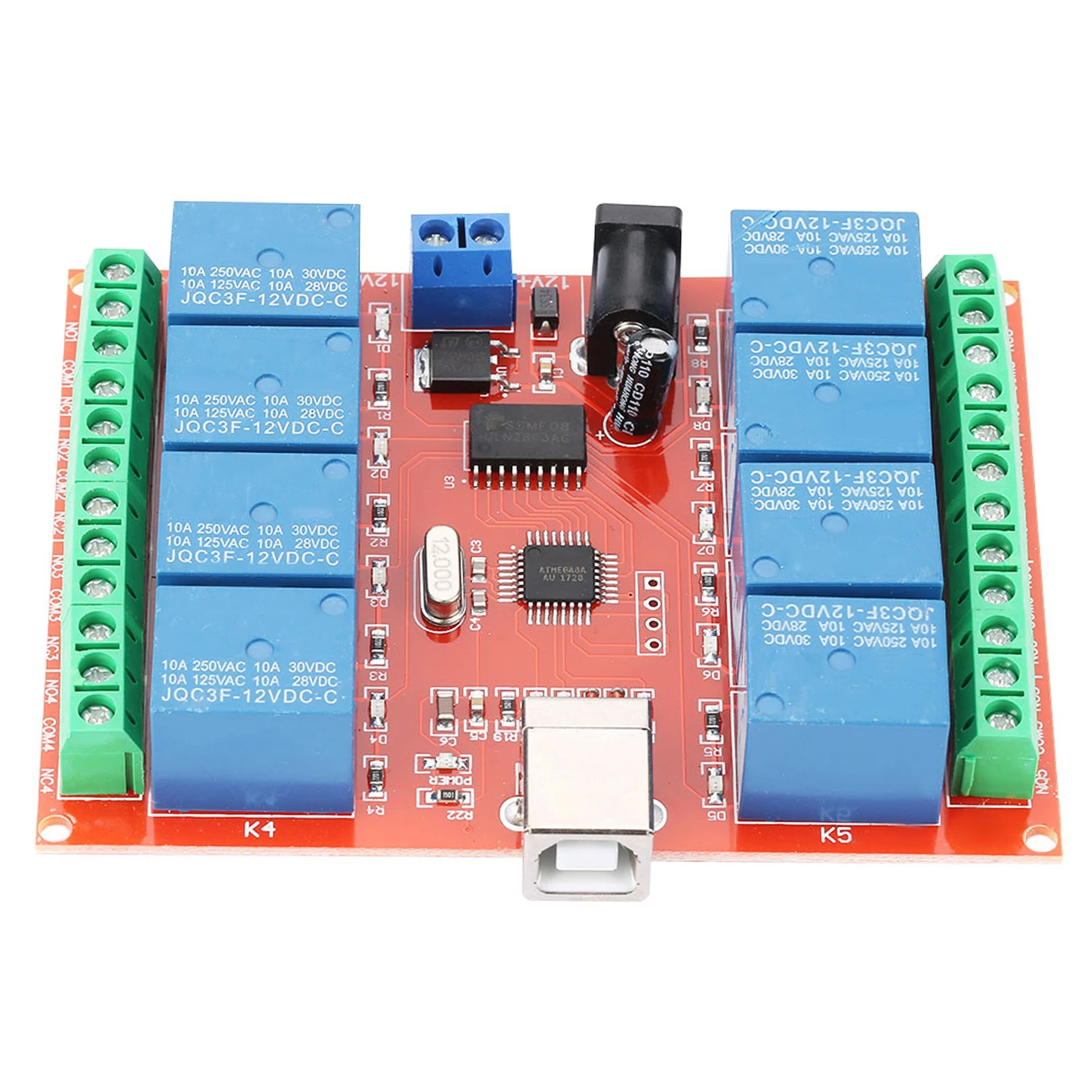 8-kanaals relaiscontroller Smart Relay 12V 8-kanaals computer USB-controller Relaismodule PC Smart Controller