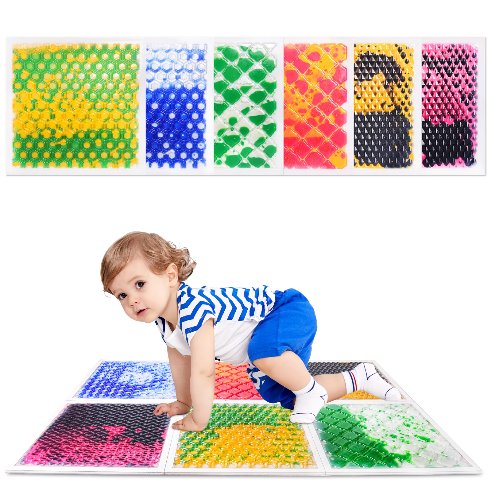 Almohadillas de paso sensoriales, baldosas decorativas de suelo sensorial líquido, baldosas sensoriales de onyoloy, pintura de baldosas sensoriales