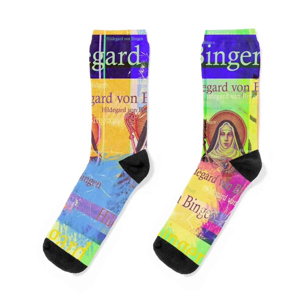 Hildegard von Bingen Portrait Socks football cute men cotton high quality Socks For Man Women's