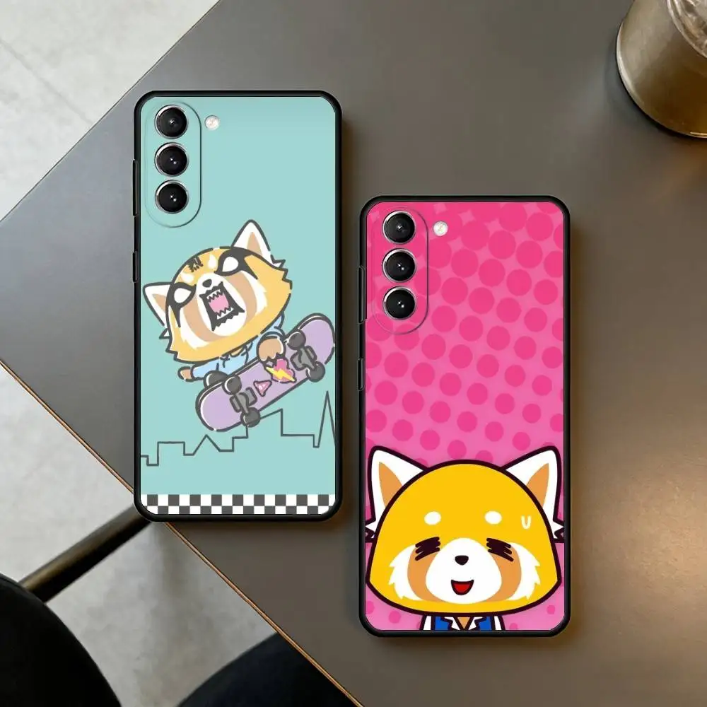 A-Aggretsuko-KO Phone Case For Samsung S25,24,23,22,30,21,10,9,Ultra,Plus,Lite,FE,4,5 G Soft Black Case