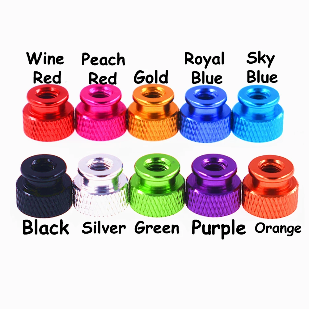 Weiyi GB806 4 # 6 # 8 # 1/4-20 UNC M3-M6 Grob Gerändelte Rändelmuttern Bunte Aluminium-Handspannschrauben für Blindlöcher für 3D-Drucker – Detail 6