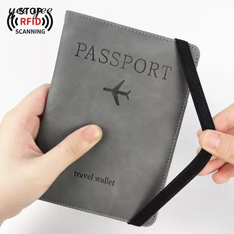 PU RFID Passport Abdeckung Kredit ID Karte Brieftasche Wasserdichte Dokument Business Verband Reisepass Reise Multifunktions Schutz