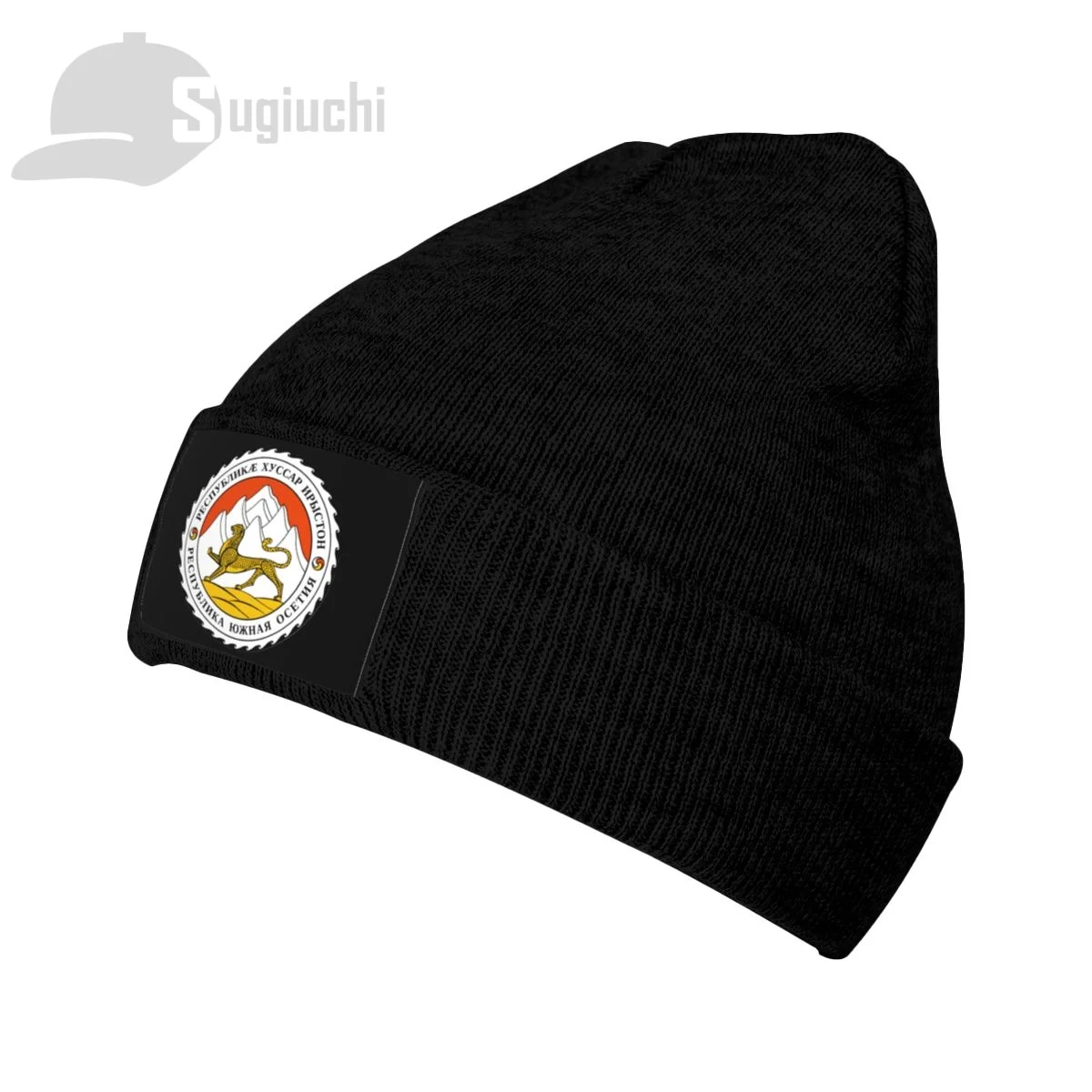 Emblem Of South Ossetia Country Top Print Men Women Unisex Knitted Hat Winter Autumn Beanie Cap Warm Bonnet