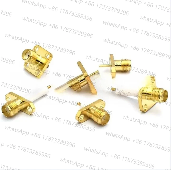 10 Pcs SMA-KFD Female Flange RF Seat Square Four Hole Diamond Two Hole Installation Outer Screw Inner Hole SMA Female Seat