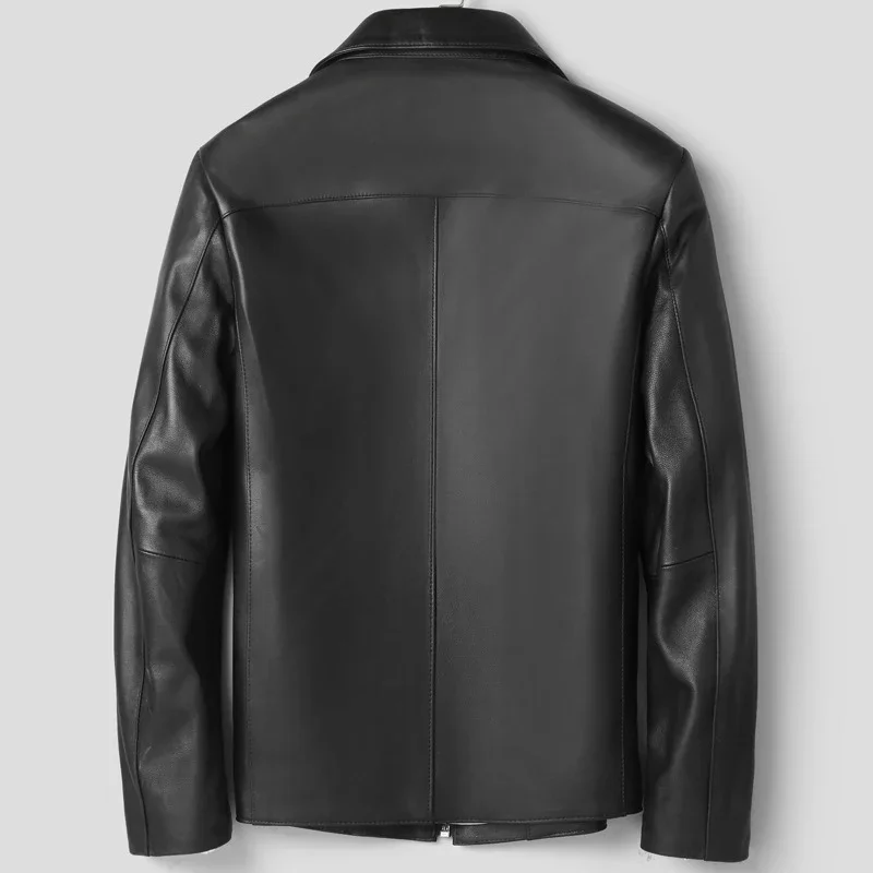 New Arrivals Men's Leather Jackets Real Sheepskin Leather Clothing Spring Autumn Black Coat Breathable Genuine Leather