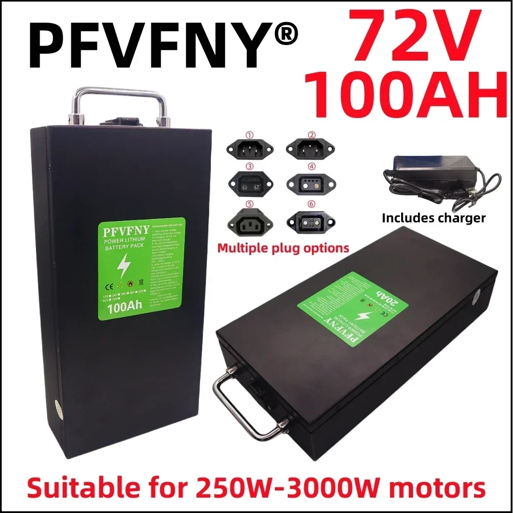 

Air fast transportation New Full Capacity Power 18650 Lithium Battery 72V 20ah-100ah Lithium Battery Pack Suitable for 250-3000W