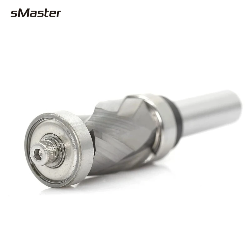 Shaft CNC Endmills Compression 2+2 Flute Flush Trim Solid Carbide Spiral Router Bits for Woodworking 1/2