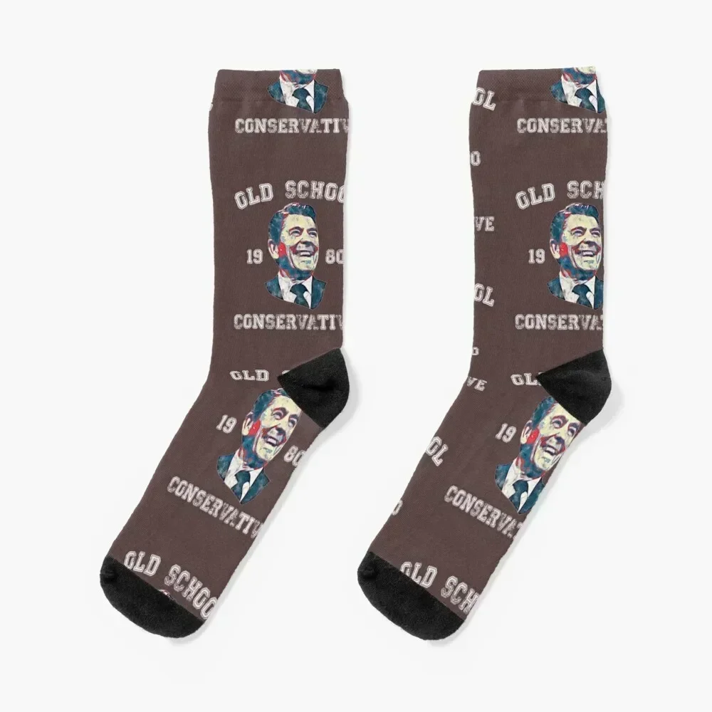 

Ronald Reagan Old School Conservative Socks Running hockey bright garter short Socks Ladies Men's
