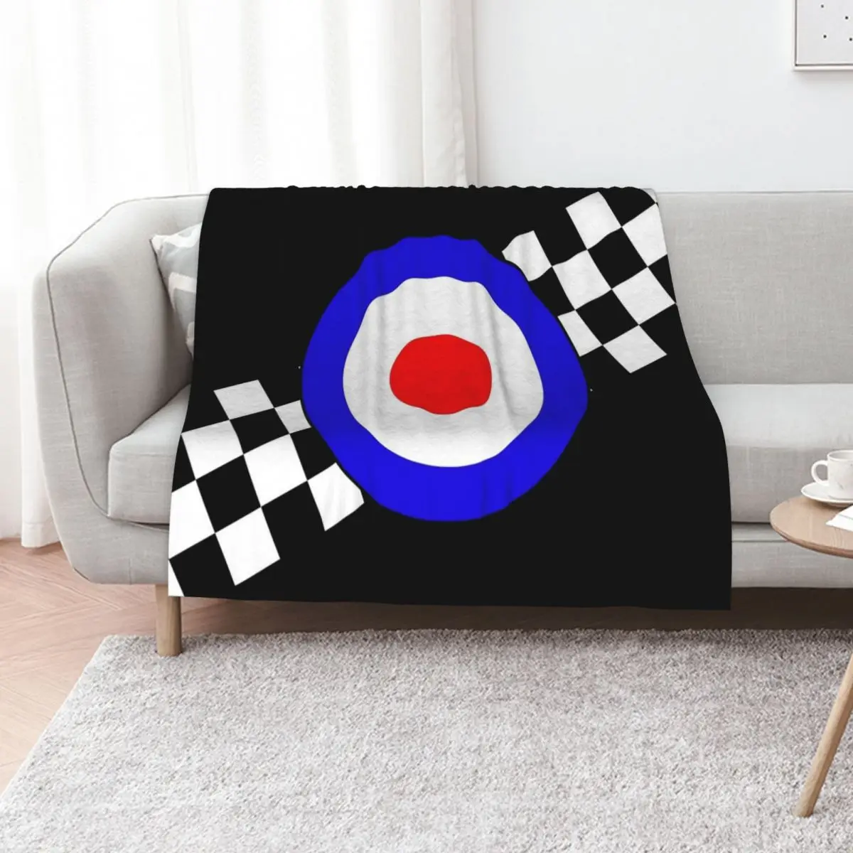 Mod or Ska Two Tone Checks and Target Throw Blanket Bed Summer Single Fashion Sofas Baby manga Blankets