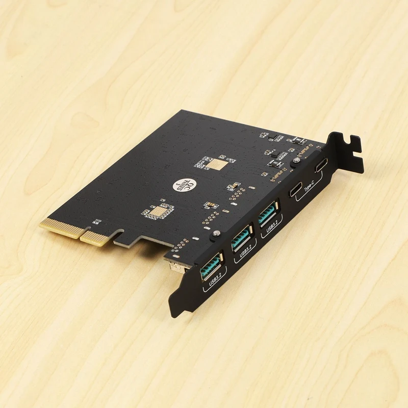 Pcie To USB 3.2 Gen 2 Card With 10Gbps Bandwidth 5-Port (3X USB-A -2X USB-C) Converter PCIE Splitter For Windows 10/8