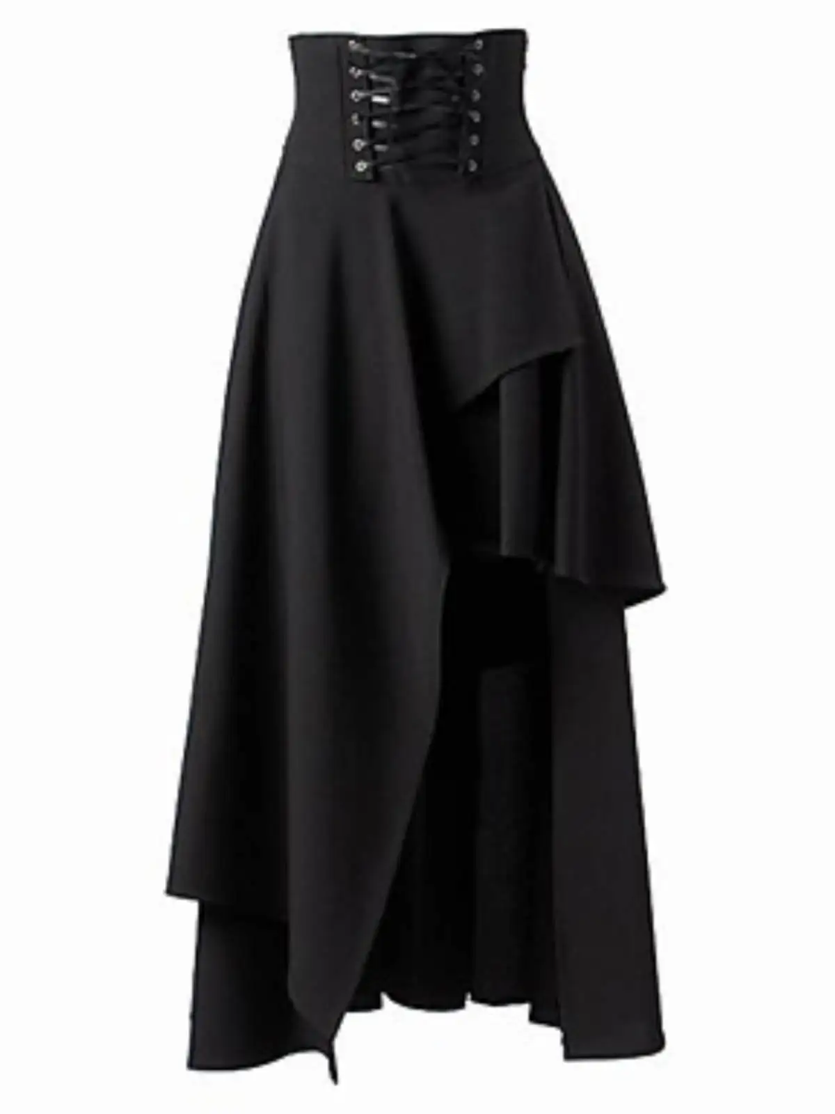 

Faionable Gothic f-length Asymmetrical Long Skirt Autumn Winter 5-colors Street Sle Mid-waist H-aped Other Material