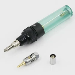 8ml 3 In 1 Portable Soldering Iron Kit 1300 Celsius Welding Pen Burner Blow Torch Gas Soldering Iron Cordless Butane Tip DIY