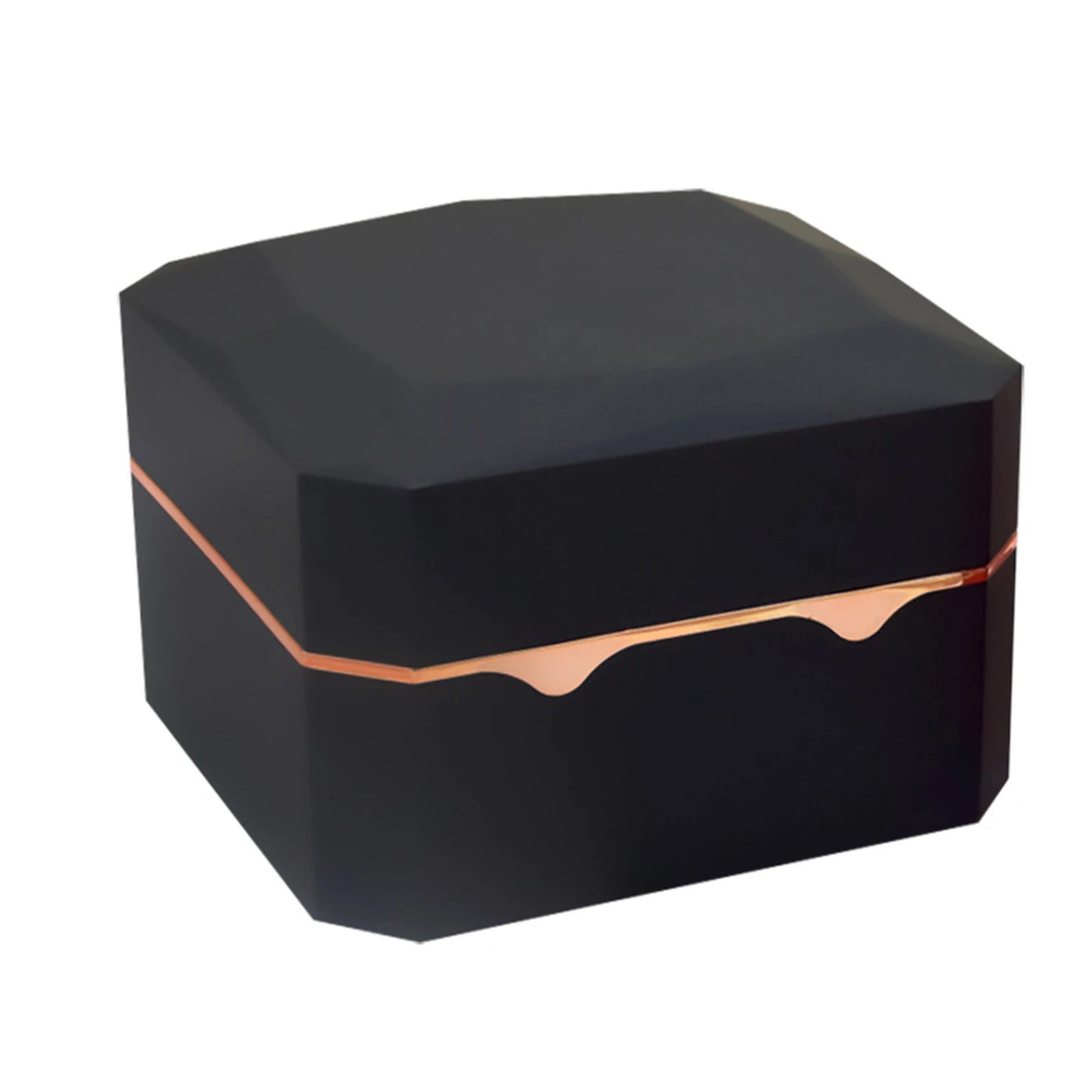 Octagon Flannel Watch Case W/LED Light Anti-dust Watch Jewelry Display Storage Organizer Luxury Jewelry Packaging Case Black