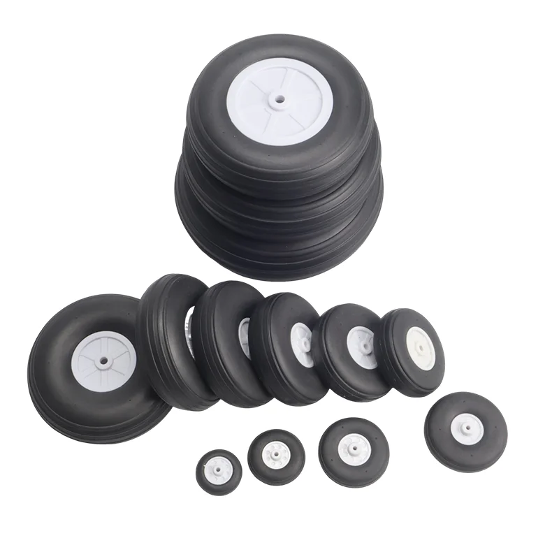 PU Rubber RC Plane Model Fixed Wing Real Aircraft Tire Wheel Landing Gear Wheel Diameter 2.25/2.5/2.75/3.0/3.5/4/4.5/5 Inches