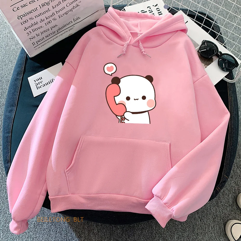 

Panda Bear Bubu Dudu Calling Sweatshirts Casual Women/Men Cartoon Printing Hoodies Cute Girls Winter Fleece Hooded Pullovers