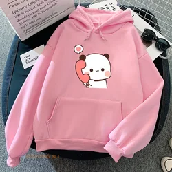 Sudaderas con capucha de oso Panda Bubu Dudu Calling para mujeres y hombres, sudaderas con estampado de dibujos animados, jerséis de lana con capucha para niñas lindas, Invierno