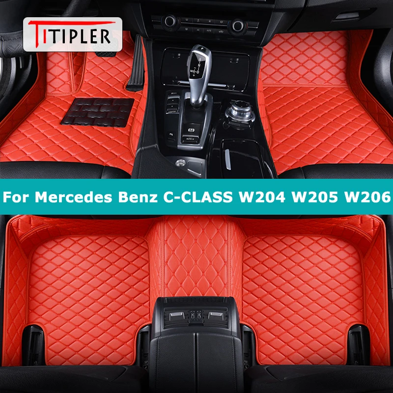 TITIPLER Custom Car Floor Mats For Mercedes Benz C-CLASS W204 W205 W206 C180-C450 Auto Carpets Foot Coche Accessorie