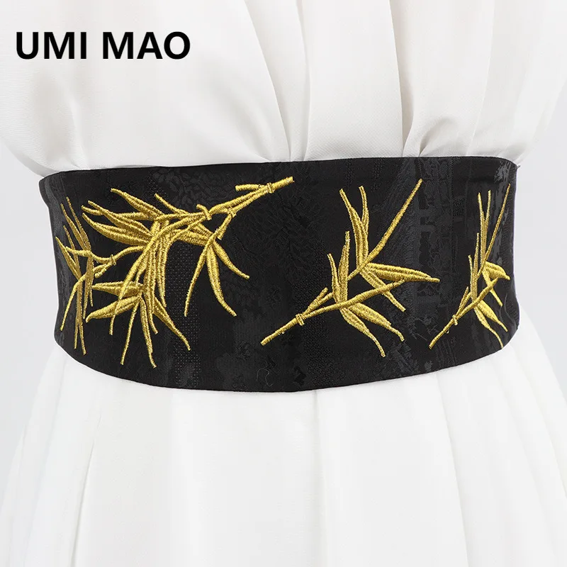 

UMI MAO новый стиль Hanfu декоративная счастливая бамбуковая вышивка женское платье пояс в китайском стиле универсальный тренд на поясе