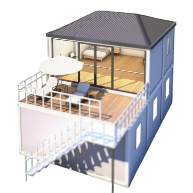 Гостиная, вилла, лагерь, 2-этажный современный курортный домик, сборный дом для гостей, изоляция, сборный плоский контейнерный дом