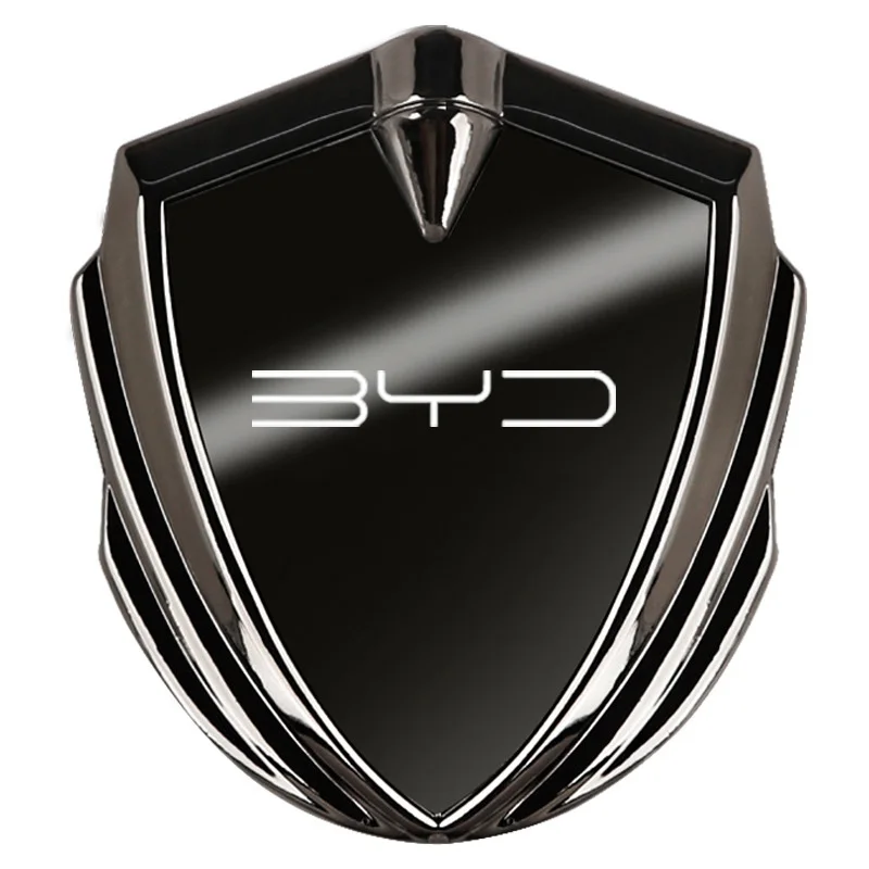 ل Byd دولفين ختم صغير سونغ برو Atto 3 ليوبارد 5 النورس U Dm I اكسسوارات ملصقات السيارات الجسم ثلاثية الأبعاد درع معدني ملصق شعار #3