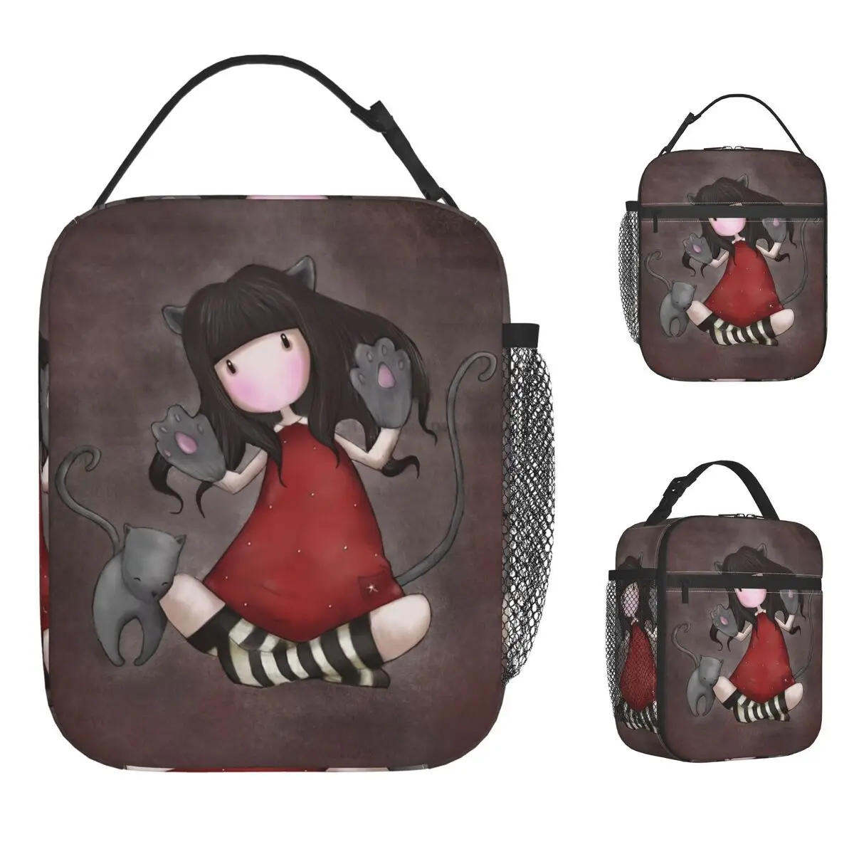 

Little Girl Lunch Bag Aesthetic Lunch Box Picnic Portable Zipper Tote Food Bags For Men Waterproof Print Cooler Bag