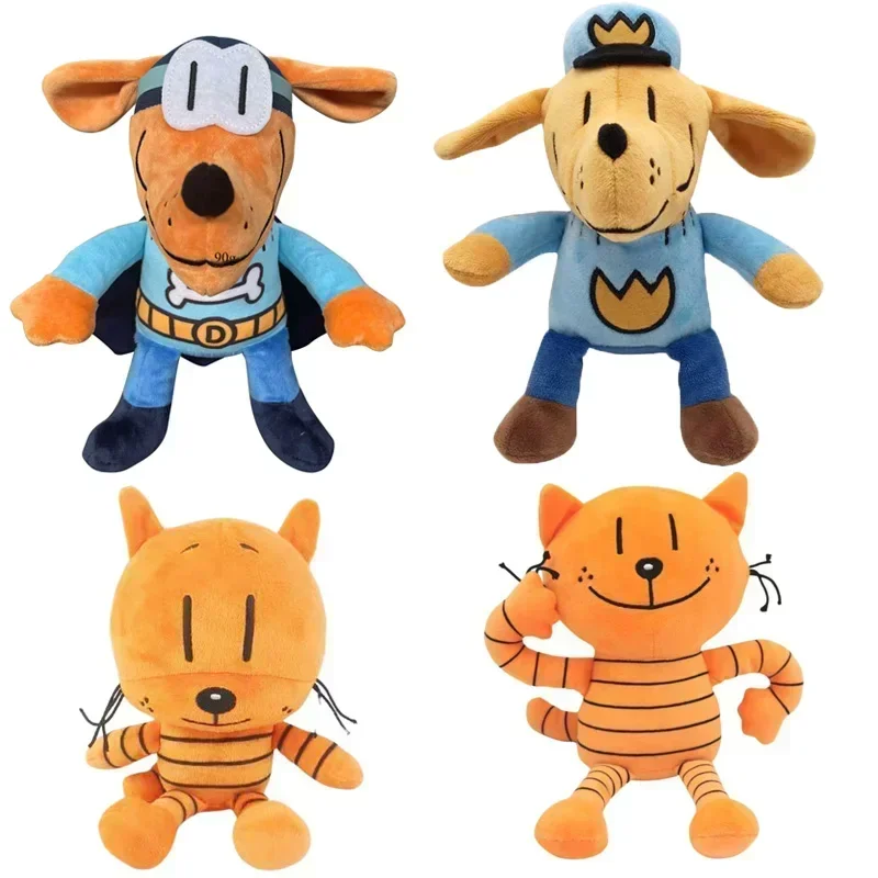 22cm aNIME Dog Man Plush Toys Dogman Soft Stuffed Doll Cartoon Petey the Cat Puppy Chief Plushie Animals Figures Birthday Gifts