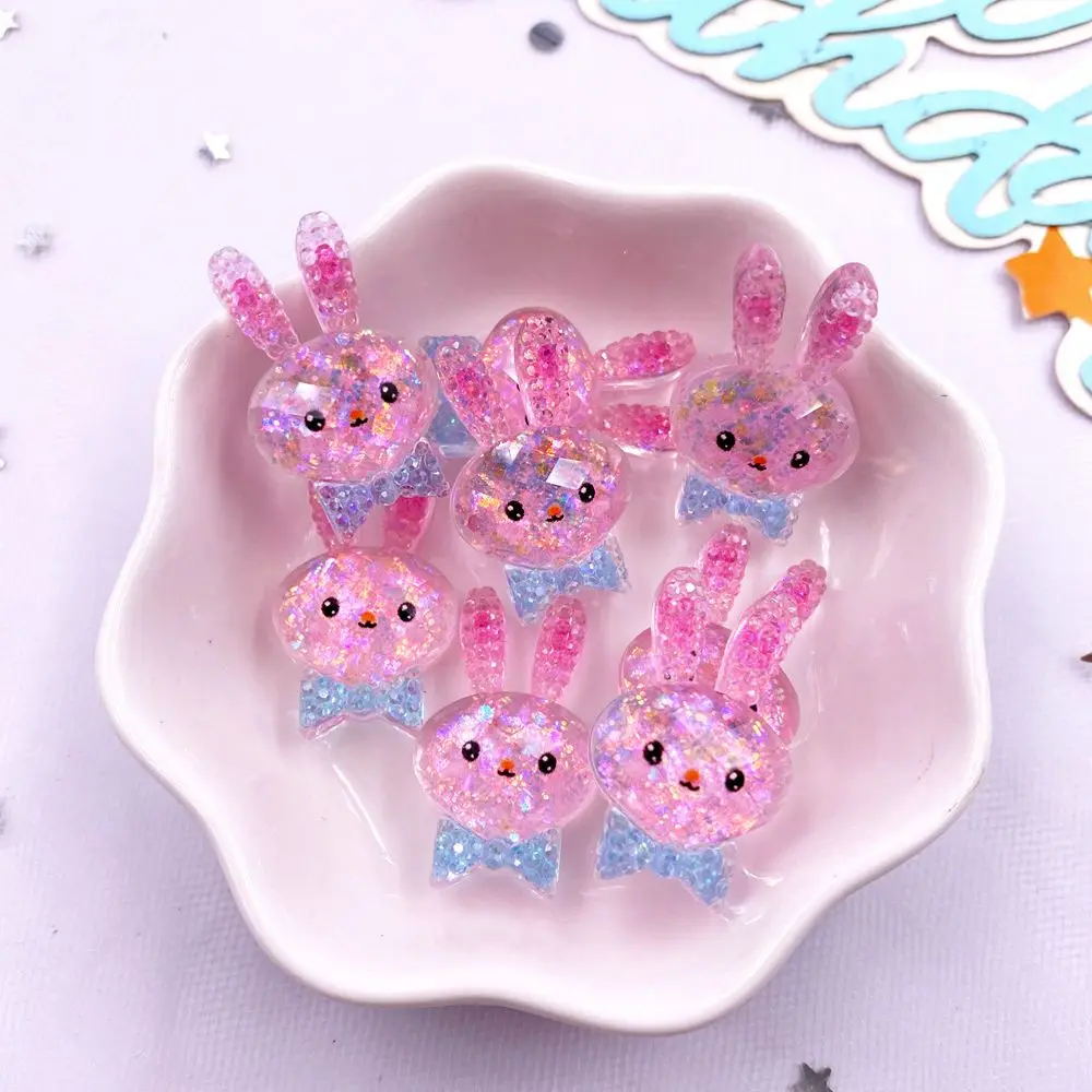 7pcs Glittering Resin Animal Figurines - Assorted Hedgehog, Bird, Cat, Snail, Beetle, Rabbit, Owl Charms for DIY Scrapbooking