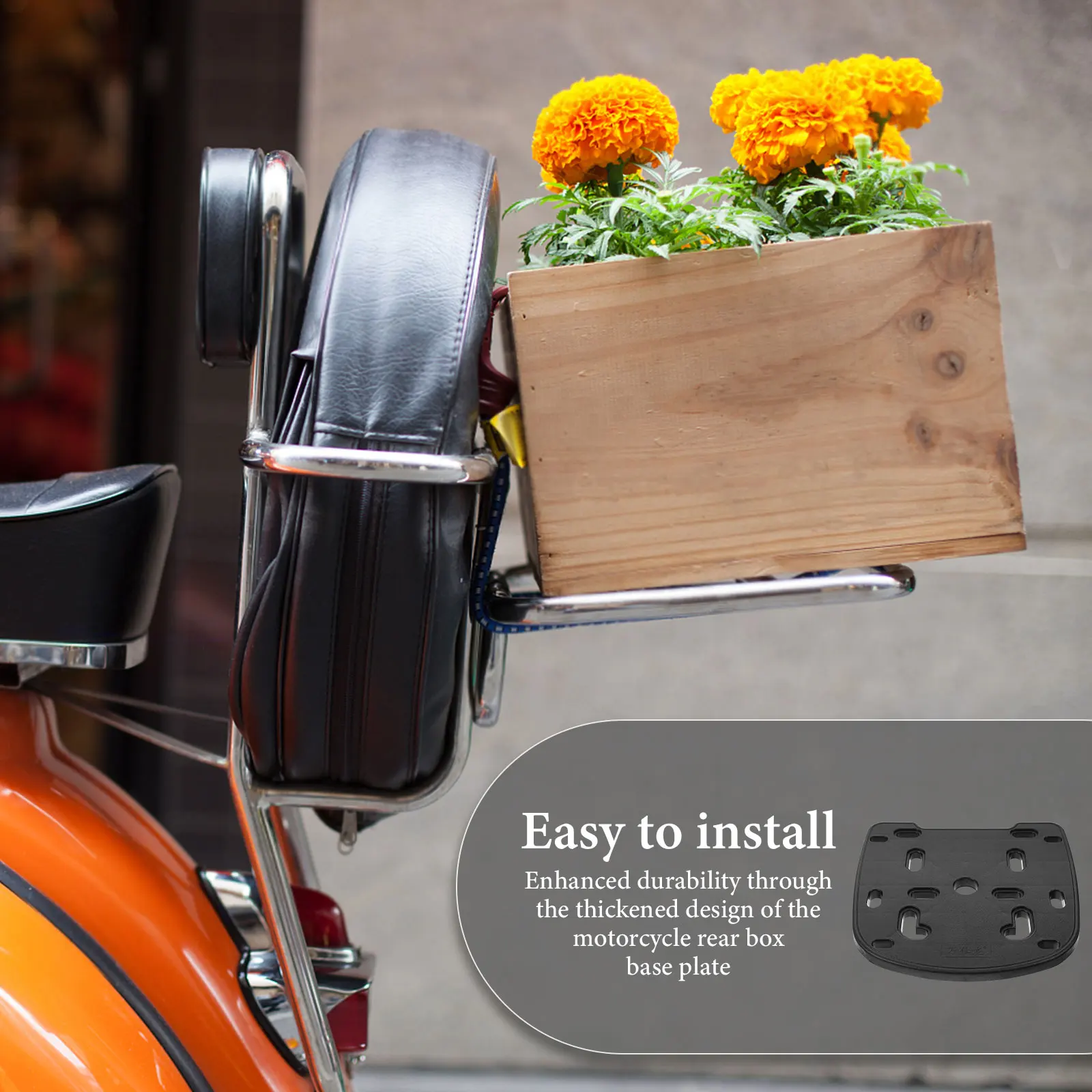 

Thickened Motorcycle Luggage Mounting Hardware Universal Base Plate Iron Fixing Rack Accessories for Rear Trunk Case