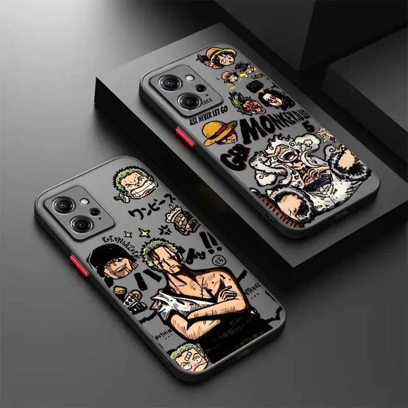 

One Piece Spades Pirates Case For Xiaomi Redmi Note 14 13 12 12S 11 12T 11S 11E 11T 10 9 8 Pro Plus Frosted Translucent